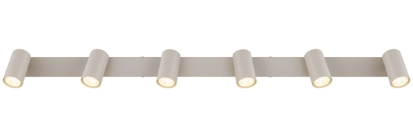 Deckenleuchte, Metall, sandfarben, schwenkbar, L 115 cm Bild 8