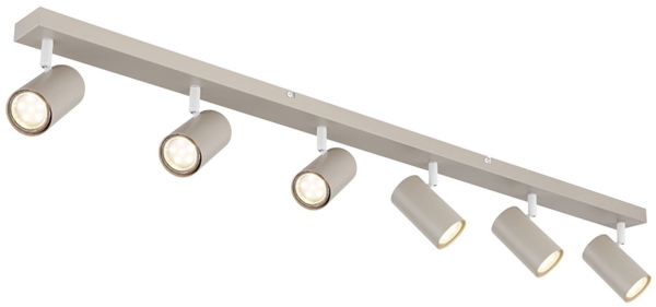 Deckenleuchte, Metall, sandfarben, schwenkbar, L 115 cm Bild 1