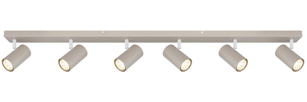 Deckenleuchte, Metall, sandfarben, schwenkbar, L 115 cm Bild 7