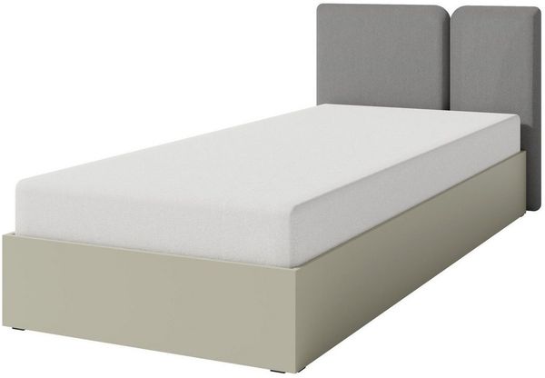 Beautysofa Jugendbett LICO mit Bettkasten, zwei Größen 90x200 oder 120x200, mit gepolstertem Kopfteil