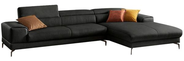 W.SCHILLIG Ecksofa piedroo, Designsofa mit tollem Sitzkomfort, bequem und elegant, L-Form, Kopfteilverstellung, wahlweise mit Sitztiefenverstellung, Breite 343cm