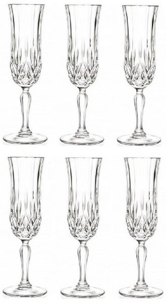 RCR Sektglas RCR Opera Sektglas Champagner 6er Set, Glas