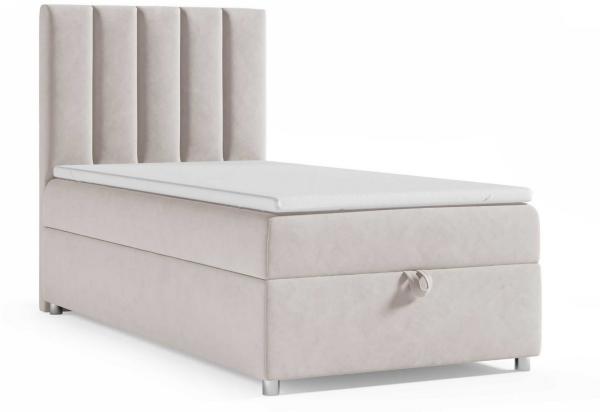 Best for Home Boxspringbett mit Bettkasten Trinity K-10 SINGLE Bonellfederkern inkl. 7 cm Topper (Einzelbett, Polsterbett gepolstertes Kopfteil, Jugendbett, Kinderbett versch. Größen, 70x200 80x200 90x200 100x200 cm), mit oder ohne Topper, Flexible Lie...