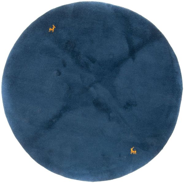 Gabbeh Teppich - Indus rund - 190 x 190 cm - blau