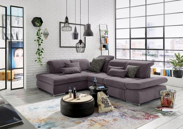 set one by Musterring Ecksofa SO 4100 mit komfortablen Federkern und Kopfteilverstellung, wahlweise mit Bettfunktion und Sitztiefenverstellung, L-Form