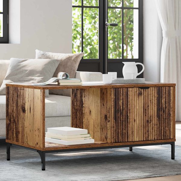 vidaXL Couchtisch mit Schubladen Altholz 90 x 49 x 46 cm Holzwerkstoff 883452