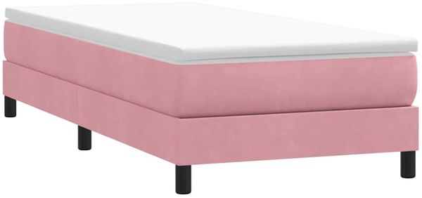 vidaXL Boxspringbett ohne Matratze Rosa 90x210 cm Samt 3315812