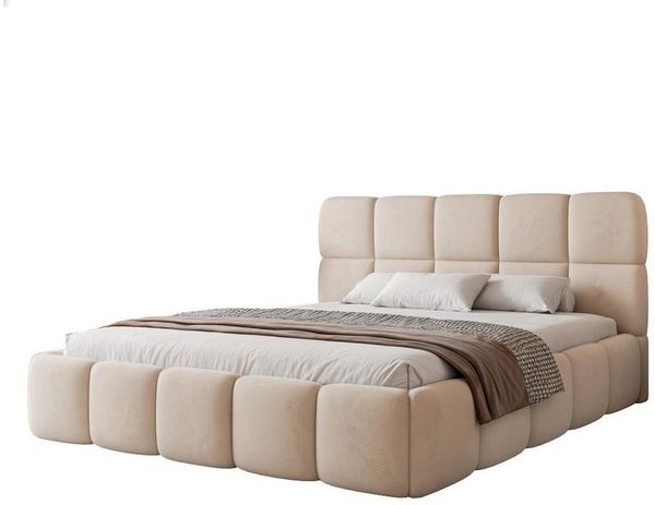 Compleo Polsterbett Wolkenbett SLIM BIZU, Komfortbett, Modernes Polsterbett, Made in EU, Modern Schlafzimmer