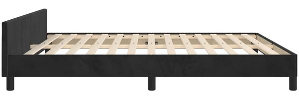 Bettgestell mit Kopfteil Samt Schwarz 180x200 cm Bild 7