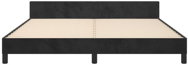 Bettgestell mit Kopfteil Samt Schwarz 180x200 cm Bild 6