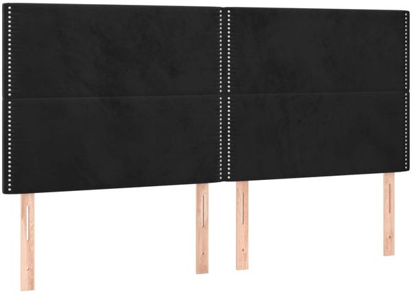 Bettgestell mit Kopfteil Samt Schwarz 180x200 cm Bild 9