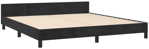 Bettgestell mit Kopfteil Samt Schwarz 180x200 cm Bild 5