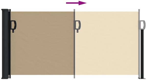 vidaXL Seitenmarkise Ausziehbar Beige 100x300 cm 4004270 Bild 5