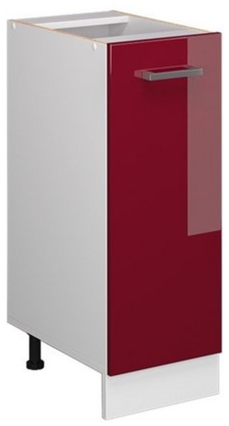 Apothekerschrank R-Line Rot Hochglanz 30 cm ohne Arbeitsplatte Vicco Bild 4