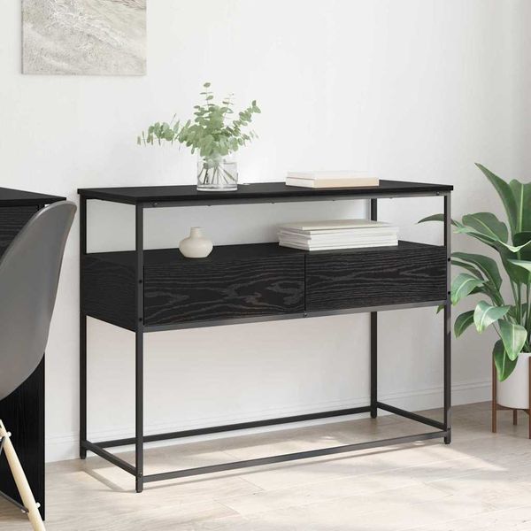 vidaXL Konsolentisch Schwarz Eichen-Optik 100 x 40 x 75 cm 882229