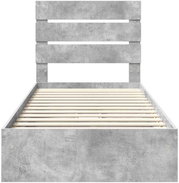 vidaXL Aufbewahrungsbett Beton Grau 100x200 cm Holzwerkstoff 3411920 Bild 7