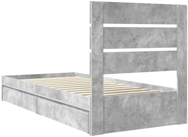 vidaXL Aufbewahrungsbett Beton Grau 100x200 cm Holzwerkstoff 3411920 Bild 9