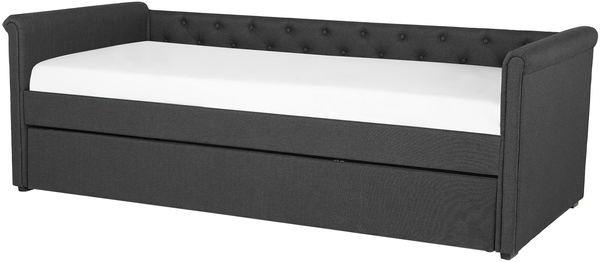 Tagesbett LIBOURNE 80 x 200 cm Stoff Dunkelgrau Bild 4