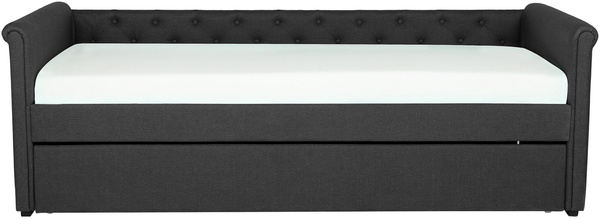 Tagesbett LIBOURNE 80 x 200 cm Stoff Dunkelgrau Bild 5