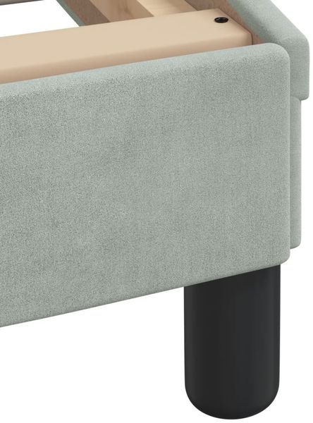 vidaXL Bett mit Matratze "Dover" Hellgrau 90x200 cm Samt 3208331 Bild 6