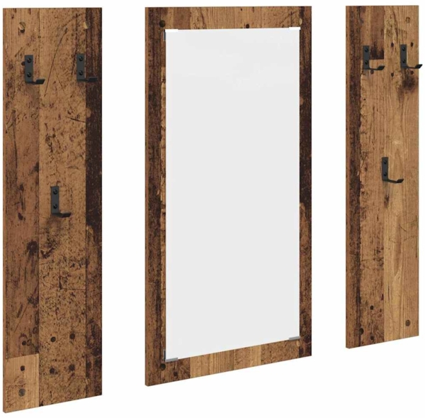 vidaXL Wandmontierter nachttisch Wandmontiert Altholz 96 x 1,5 x 90 cm 874537