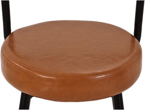 Merax Barhocker 4er Set mit ergonomischer Rückenlehne, wasserabweisendem PU-Leder und stabilen Eisenbeinen,Barstuhl mit Rückenlehne, Fußstütze, Braun Bild 10
