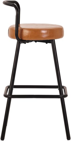 Merax Barhocker 4er Set mit ergonomischer Rückenlehne, wasserabweisendem PU-Leder und stabilen Eisenbeinen,Barstuhl mit Rückenlehne, Fußstütze, Braun Bild 9