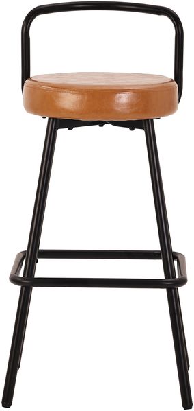 Merax Barhocker 4er Set mit ergonomischer Rückenlehne, wasserabweisendem PU-Leder und stabilen Eisenbeinen,Barstuhl mit Rückenlehne, Fußstütze, Braun Bild 8