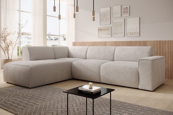 AX LIVING Couch Sofa L Form Didim L Creme – 292 cm stilvoll & bequem L