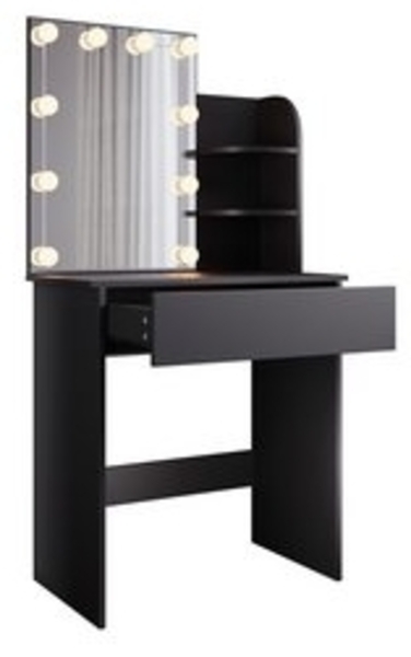 SONNI Schminktisch Schminktisch mit dreifarbig beleuchtetem Schminkspiegel,platzsparend Bild 6