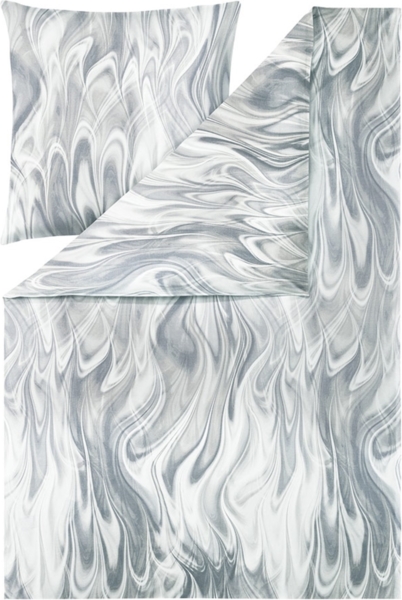 Estella Interlock Jersey Bettwäsche Klaas 6367-810 Grau Rauch 135x200 Bild 2