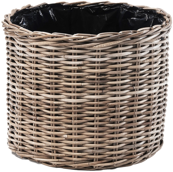 Kobolo Pflanzkübel Pflanzkorb DREVO - Rattan mit Folie ausgeschlagen (1 Stück)