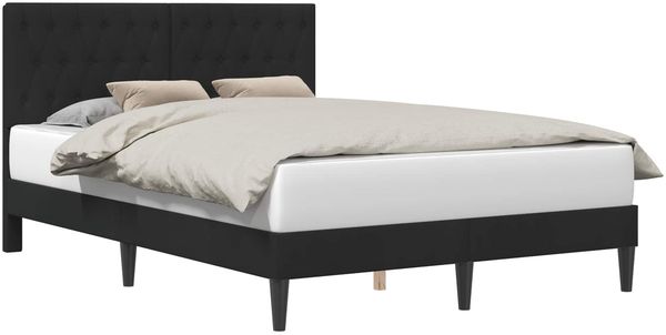 vidaXL Bettrahmen mit Kopfteil Schwarz 160 x 200 cm Samt 42027677 Bild 2