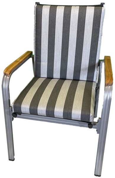 Niederlehner-Auflage ROYAL anthrazit stripes 100x50x9cm