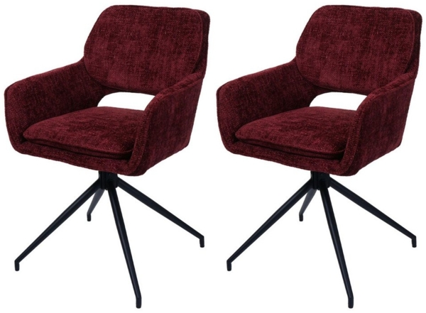 MCW Esszimmerstuhl MCW-N74 (2er-Set, 2 St), Hohe Stoffqualität 490g/m², Stativgestell