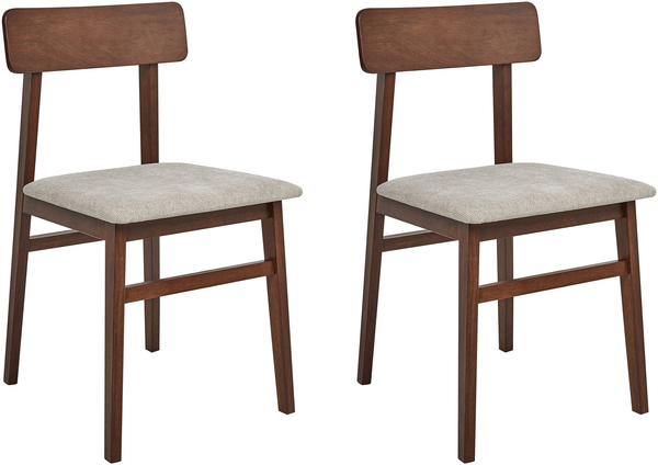 Esszimmerstuhl 2er Set STACY Holz Taupe