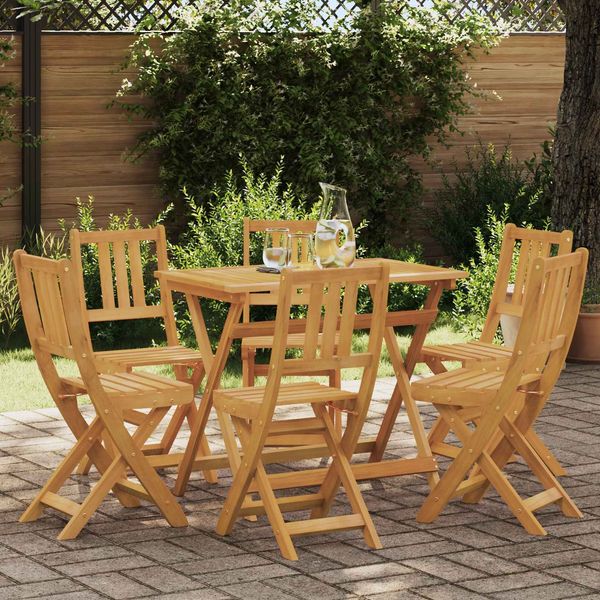 vidaXL Außen Bistro-Stühle 6 pcs Natur Massivholz Akazie 3416291