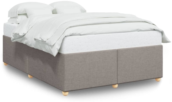 vidaXL Bettgestell ohne Matratze Taupe 140x200 cm Stoff 3284740