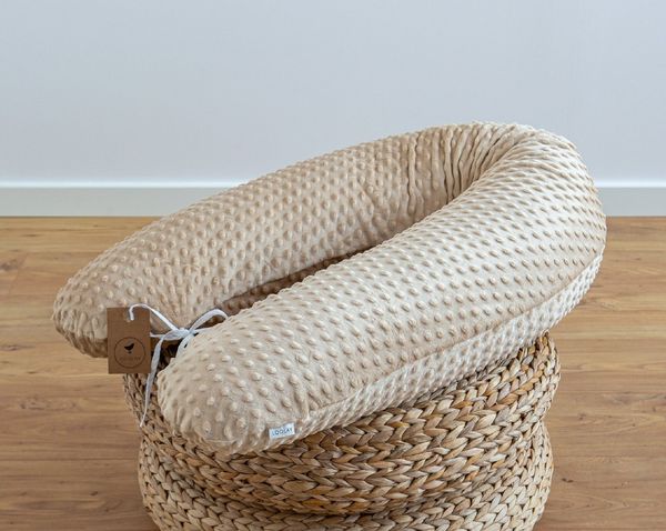 Loolay Stillkissen 100% MINKY Schwangerschaftskissen Seitenschläferkissen Schlafkissen, Medium-WEICH Füllung + 100% Polar Flece Stillkissenbezug (hochwertiger MINKY Stoff 350 g/m2), PREMIUM GESCHENK Stillkissen 170 o. 190 cm + abnehmbar MINKY Bezug, LO...
