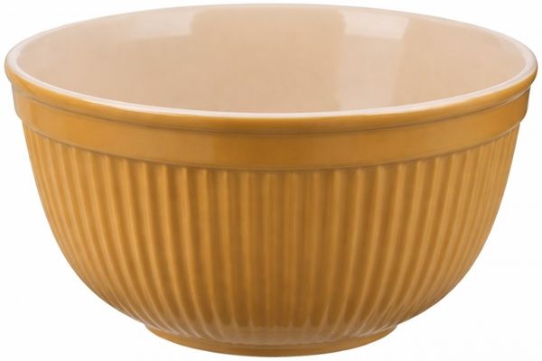 1x Schüssel Schale Groß D 26cm H 14cm Mynte Senfgelb Ib Laursen 2074-03