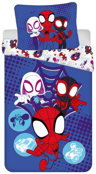 Spiderman Bettwäsche-Set 140x200 cm + 70x90 cm aus 100% Baumwolle mit Reißverschluss