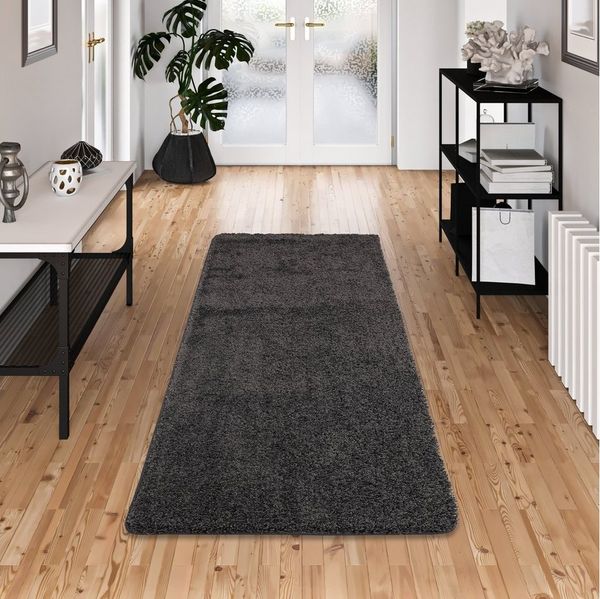 Snapstyle Hochflor-Teppich Luxus Hochflor Langflor Läufer Teppich Milano, Rechteckig, Höhe: 43 mm