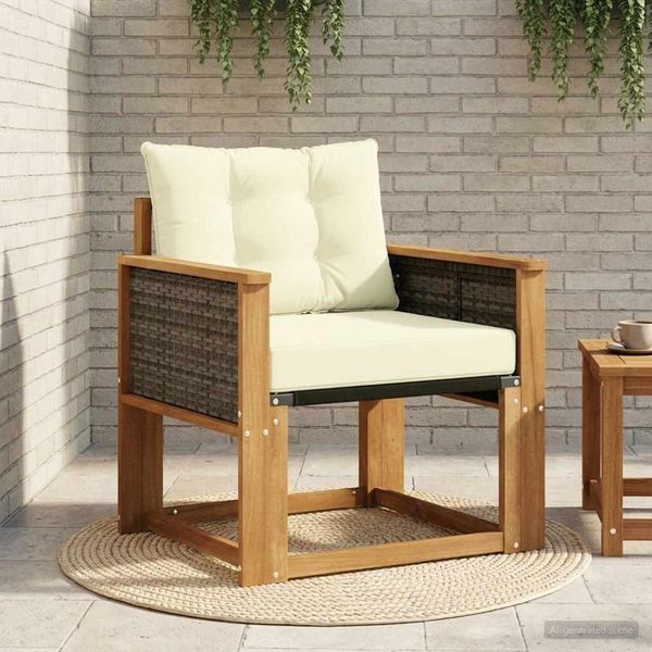 vidaXL Outdoor Mittelsofa Massivholz Akazie Natur 3438866