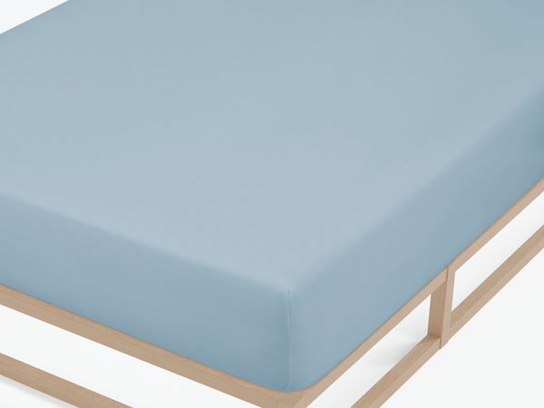 biberna Feinjersey-Spannbetttuch 0077144, taubenblau, 1x 90x190 cm - 100x200 cm