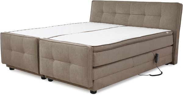 Jockenhöfer 'Paloma' Boxspringbett, 180x200 cm, Mittelstruktur Hellbraun