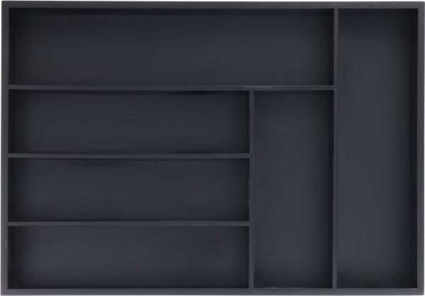 Schwarzer Besteckkasten 6 Fächer 10046366