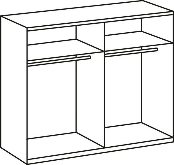 Schwebetürenschrank Angie Kleiderschrank Größe braun hickory oak / graphit Bild 4