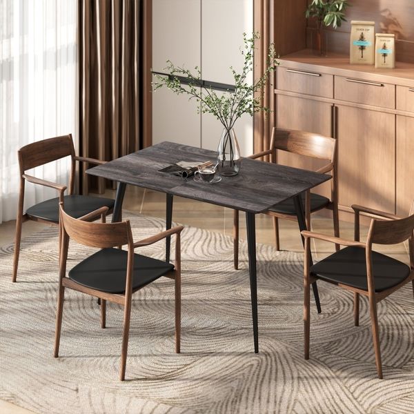 Ausziehtisch Esstisch Verlängerbar 120-160x75 cm Für Bis Zu 8 Personen Mit Stahlgestell