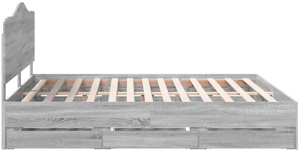 vidaXL Bettrahmen Graues Sonoma 180 x 200 cm Ingenieurs Holz 3413392 Bild 9