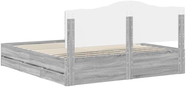 vidaXL Bettrahmen Graues Sonoma 180 x 200 cm Ingenieurs Holz 3413392 Bild 10
